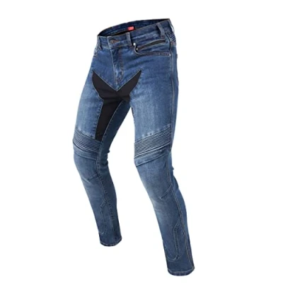 Abbildung von REBELHORN Eagle III Motorradjeans Herren Aramidfaser Futter Knie und Hüftprotektoren SAS TEC Slim Fit