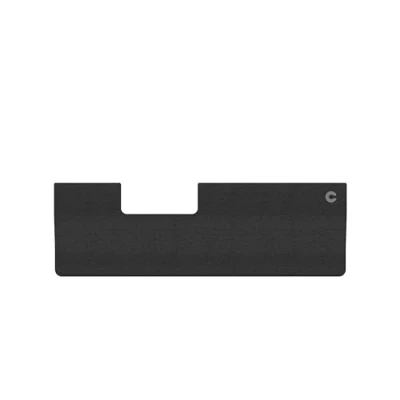 Abbildung von Contour Design RollerMouse Pro/ SliderMouse Regular Handballenauflage aus veganem Leder, Veganes Schwarz, Pro, 124 x 382 17,5 mm, 230 g, 132 mm