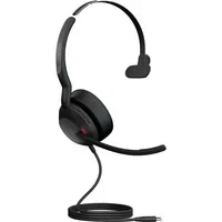 Abbildung von Jabra Evolve2 50 Kabelgebundenes Mono Headset mit Air Comfort Mikrofone aktiver Geräuschunterdrückung (ANC) für MS Teams zertifiziert, anderen Plattformen kompatibel Schwarz
