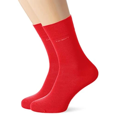 Abbildung von Camano Herren Socken 3642, Rot (True Red 0041), 43/46, 2er Pack