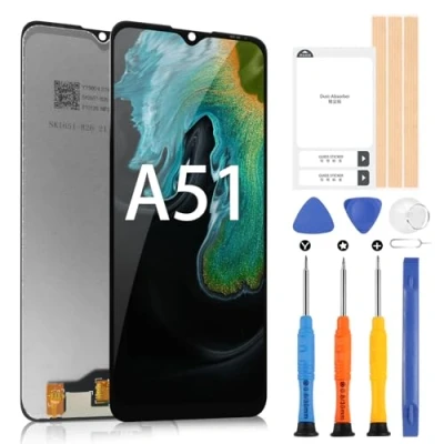 Abbildung von LCD Bildschirm für ZTE Blade A51 Display 6,52 Zoll Digitizer Assembly Glas Ersatz Touchscreen mit Werkzeugen (schwarz)