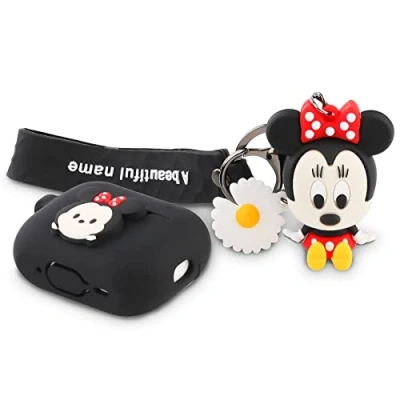 Abbildung von Derhom Airpods Pro 2 Silikon Niedliche Lustige Abdeckung Kompatibel mit Apple und 2[Cartoon Puppe Serie] (Minnie)