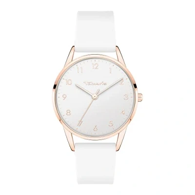 Abbildung von Tamaris Damen Analog Quarz Uhr mit Silikon Armband TT 0121 PQ