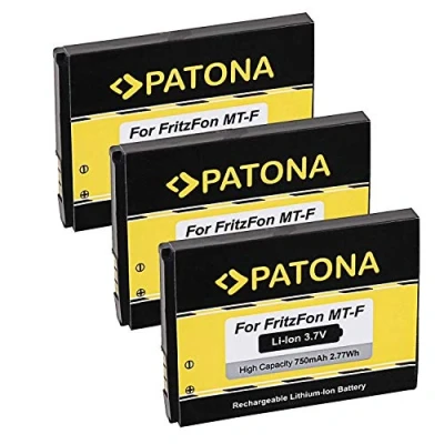 Abbildung von PATONA 3X Ersatzakku Akku für AVM Fritz!Fon MT F C5 C4 M2 ACCU mit 750mAh Li ion