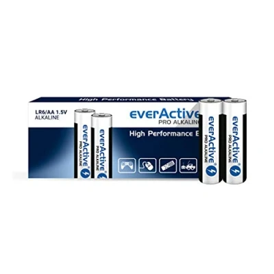 Abbildung von everActive AA Batterien, Pro Alkaline, Mignon LR6 R6 1.5V 10 Jahre Haltbarkeitsdatum 200 Stück Packung