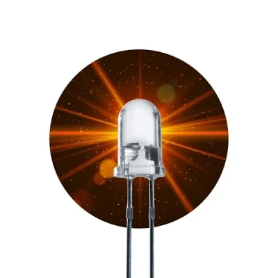 Abbildung von Lumetheus LED 5mm Farbe orange 25000 mcd 100 Stück Leuchtdiode extra hell 2V orangene Diode 2 Pin LEDs
