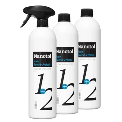 Abbildung von Nanotol Auto, Boot &amp; Freizeit 2in1 Cleaner und Protector = Reinigung Nanoversiegelung 2 + 1 GRATIS(3 x 1000 ml)