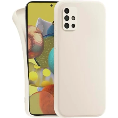 Abbildung von MyGadget Hülle für Samsung Galaxy A51 4G robuste Silikon Schutzhülle TPU Case Slim Silikonhülle Back Cover Kratzfest Handyhülle Matt Beige