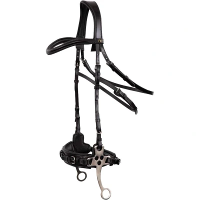 Abbildung von BR Bridle Lydney Hackamore Scheren 152mm Full Schwarz / Silber