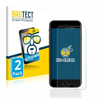 Abbildung von BROTECT (2 Stück Schutzfolie für Apple iPhone SE 2 / 3 Displayschutz Folie Ultra Klar