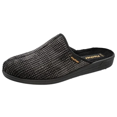 Abbildung von Fischer Markenschuh Frank Pantoffel Cordsamt, Frotteefutter