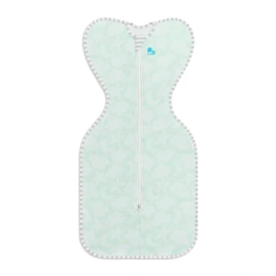 Abbildung von Love to Dream Pucksack, Baby Erstausstattung Neugeboren (2,2 3,8kg), für Moderate Temperaturen 20 24C, Arme hoch Position, zweiweg Reißverschluss einfaches Windelwechseln, Schlafsack Mintgrün