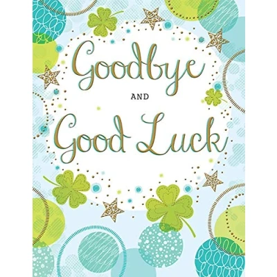 Abbildung von Piccadilly Greetings Traditionelle Karte &quot;Goodbye &amp; Goodluck&quot; 20,3 x 15,2 cm