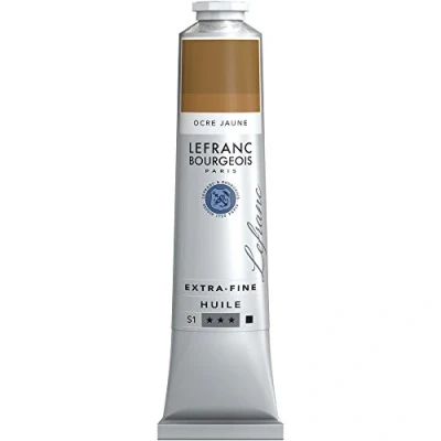 Abbildung von Lefranc Bourgeois 405162 extra feine Ölfarbe in Künstlerqualität aus hochwertigen Pigmenten, lebendige Farben, hohe Lichtechtheit, 200ml Tube Gelber Ocker