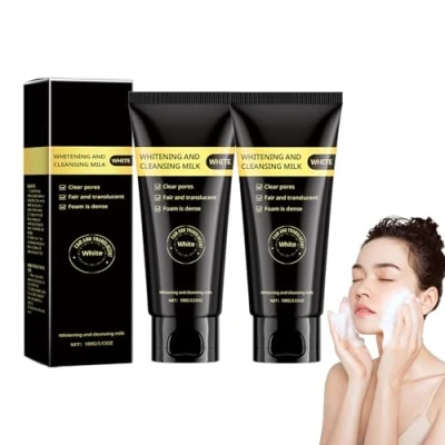 Abbildung von Juelreou Niacinamid Reinigungsmilch, Niacinamide Purifying Whitening Cleanser, Reinigungsreiniger, Deep Clean feuchtigkeitsspendender Gesichtsreiniger (2pcs)