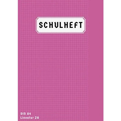 Abbildung von Schulheft A4 Lineatur 26: Mit Rand Matheheft Kariert 50 Blatt Rechenheft Din 26 Rosa