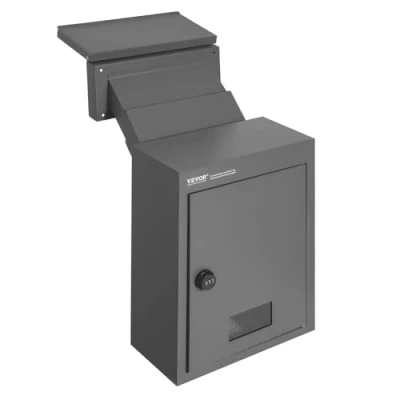 Abbildung von VEVOR Mauerdurchwurf Briefkasten Einbaubriefkasten 320x158x430mm dunkelgrau
