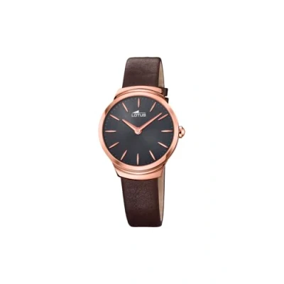 Abbildung von Lotus Watches Damen Datum klassisch Quarz Uhr mit Leder Armband 18501/1