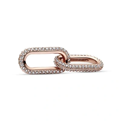 Abbildung von Pandora 789660C01 Doppeltes Verbindungselement Styling Pavé Roségoldfarben