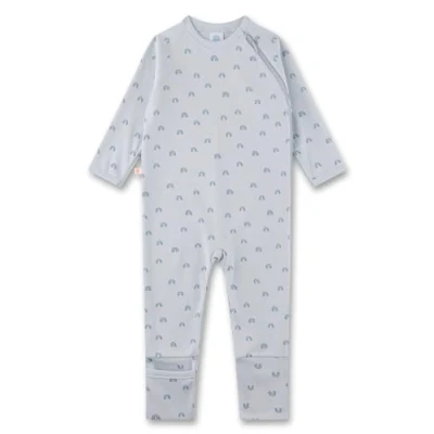 Abbildung von Sanetta Baby Overall hellblau Praktischer und bequemer Unisex Strampler aus Bio Baumwolle. 098