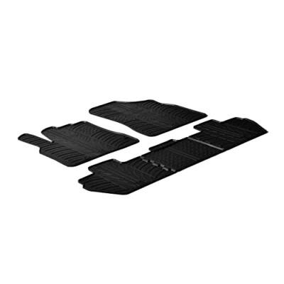 Abbildung von Gledring 0121 Fußmattensatz Gummi vorne und hinten 5 schwarz 750mm 550mm CITROËN: Berlingo II