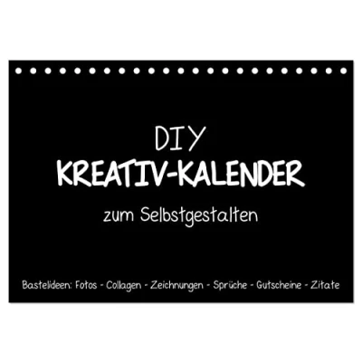 Abbildung von Bastelkalender: DIY Kreativ Kalender schwarz (Tischkalender 2025 DIN A5 quer), CALVENDO Monatskalender