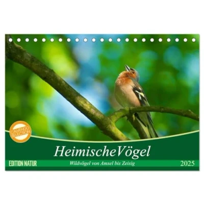 Abbildung von Heimische Vögel (Tischkalender 2025 DIN A5 quer), CALVENDO Monatskalender