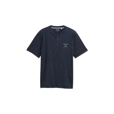 Abbildung von TOM TAILOR Henleyshirt, mit Logo Label