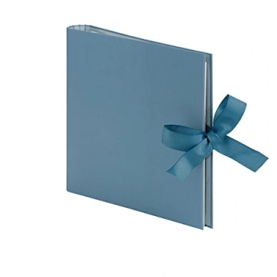 Abbildung von Rössler 13161174006 Fotoringbuch mit 2 Ringen, 260x220x35 mm, 50 Seiten, Schleife, Denim, 1 Stück