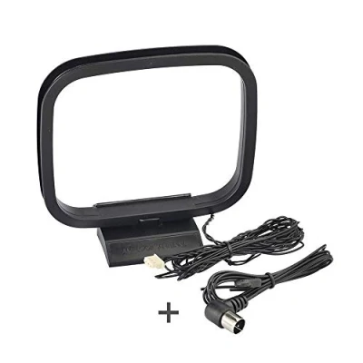 Abbildung von Bingfu FM UKW Radio Antenne F Stecker Adapter mit 1.5M 4.92ft Verlängerungskabel und AM Loop 3 Pin Mini Connector for Oenon Sherwood Yamaha Sharp AV Receiver Systems