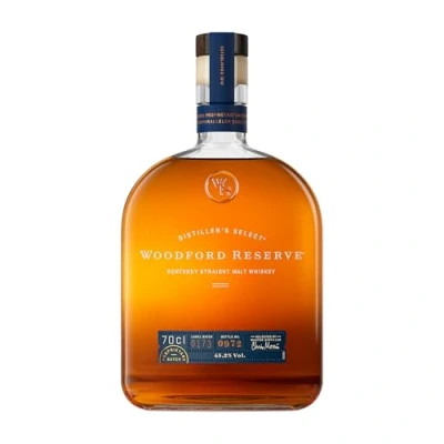Abbildung von Woodford Reserve Malt Whiskey Ein hochwertiges Geschenk Kräftiges Aroma von Nüssen, Karamell &amp; Früchten 0.7L/45.2% Vol.