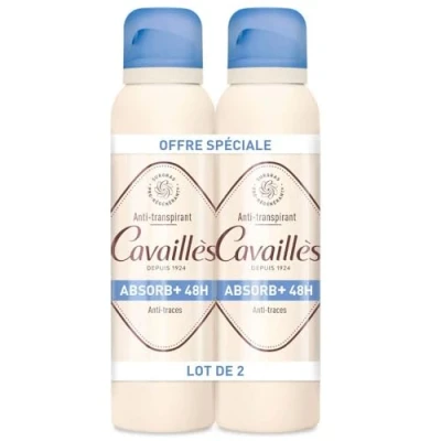 Abbildung von Cavaillès Absorb + Deodorant Spray gegen Fingerabdrücke, 48 Stunden, 2 x 150 ml