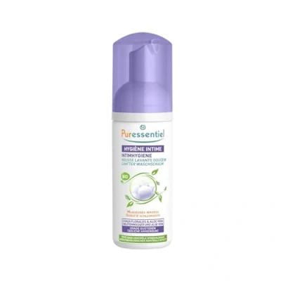 Abbildung von Puressentiel Intimhygiene Sanfter Waschschaum Mit 3 Blütenwassern und Aloe Vera Bio Zur täglichen Anwendung, um gereizte Schleimhäute zu beruhigen 150 ml