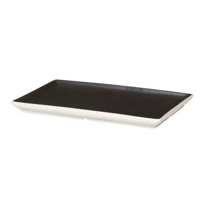 Abbildung von Broste Copenhagen Eli Mat Charcoal Teller eckig 20 cm