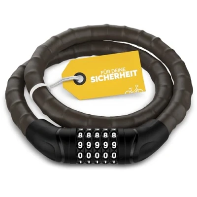 Abbildung von DANSI Panzerschloss Fahrrad I sicherer Diebstahlschutz mit 2 Schlüsseln schloss, Bike lock, Fahrradschloss, Fahrradschlösser, E (Fahrradschloss Zahlenkombination, 20 x 1000 mm)
