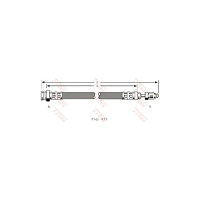 Abbildung von TRW PHB343 Bremsschläuche 555 M10x1 SAAB: 9000 Schrägheck, Limousine