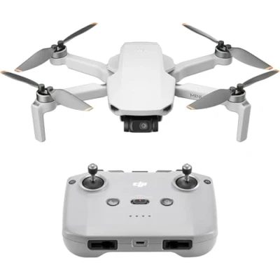 Abbildung von DJI Mini 4K, Drohne mit UHD Kamera 4K für Anfänger, Unter 249 g, 3 Achsen Gimbal Stabilisierung, 10km Videoübertragung, Autom Rückkehr, 1 Akkus 31 min Flugzeit