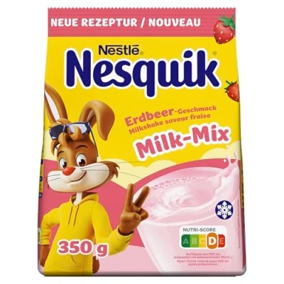 Abbildung von Nestlé NESQUIK Erdbeer, Getränkepulver mit Erdbeergeschmack, 1er Pack (1x350g)