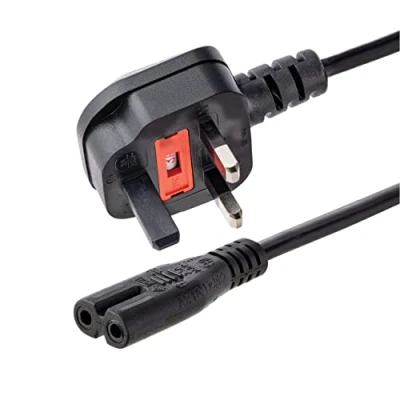 Abbildung von StarTech.com 1 m GB Laptop Ladekabel, BS 1363 Stecker auf C7, 2,5A 250V, 18AWG, Schwarz, Ersatzkabel, Drucker Stromkabel, UK Stromkabel/Netztkabel UL gelistet (PXTNB2SUK1M)
