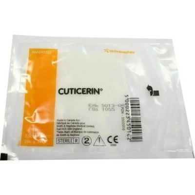 Abbildung von Cuticerin 7,5x7,5 cm Gaze mit Salbenbeschichtung