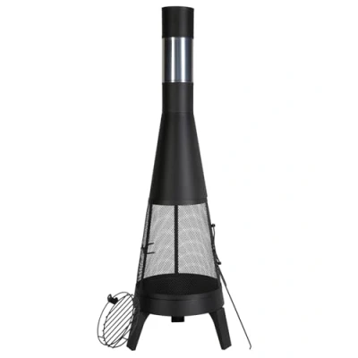 Abbildung von VEVOR Terrassenofen Gartenkamin Aztekenofen Chimenea Feuerstelle φ508x1495mm
