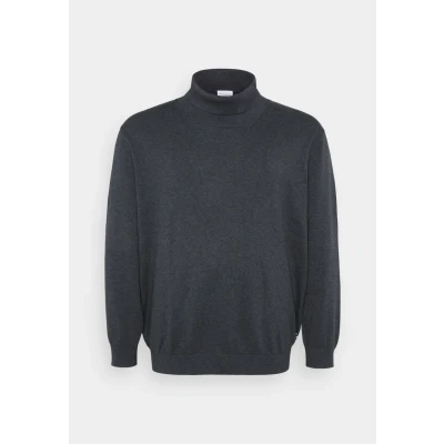 Abbildung von Jack &amp; Jones Jjebasic ROLL NECK Strickpullover, Herren, Größe: 5XL, Dark grey melange