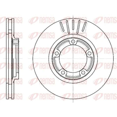 Abbildung von REMSA 6794.10 Bremsscheibe Vorderachse 254, 254 24 5 Belüftet MITSUBISHI: L400 / Space Gear Bus, L300 Delica III Bus