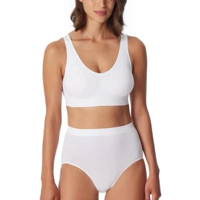 Abbildung von Schiesser Damen Bustier mit herausnehmbaren Pads nahtlos Classic Seamless, Weiss_181105, L