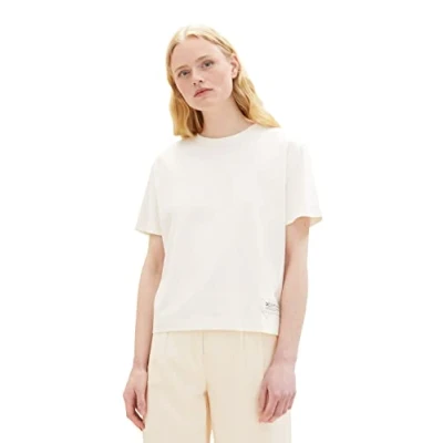 Abbildung von TOM Tailor Denim BOXY FIT Tshirt basic, Damen, Größe: XL, Gardenia white