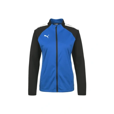 Abbildung von Puma Teamliga Laufjacke, Damen, Größe: Small, Electric blue lemonade / black