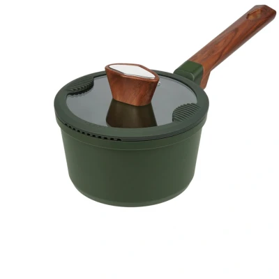 Abbildung von RESTO Kitchenware Kasserolle &quot;Sadr, Soßentopf 1,4 l, antihaftbeschichtet, im Geschenkkarton&quot;, Aluminiumguss, (2 tlg.), inkl. Glasdeckel mit Silikonrand und integrierten Abgießlöchern
