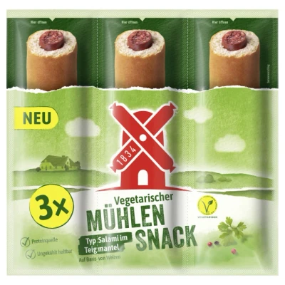 Abbildung von Rügenwalder Mühle Vegetarischer Mühlen Snack Typ Salami im Teigmantel 3x 40G