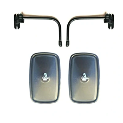 Abbildung von MelTruck® 2x Außenspiegel Seitenspiegel 232x145 mm ø10 E20 und Spiegelhalter für Bagger Traktor
