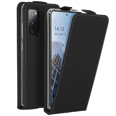 Abbildung von Samsung Galaxy S20 FE Hülle Kunstleder Accezz Flip Case Handyhülle Schwarz